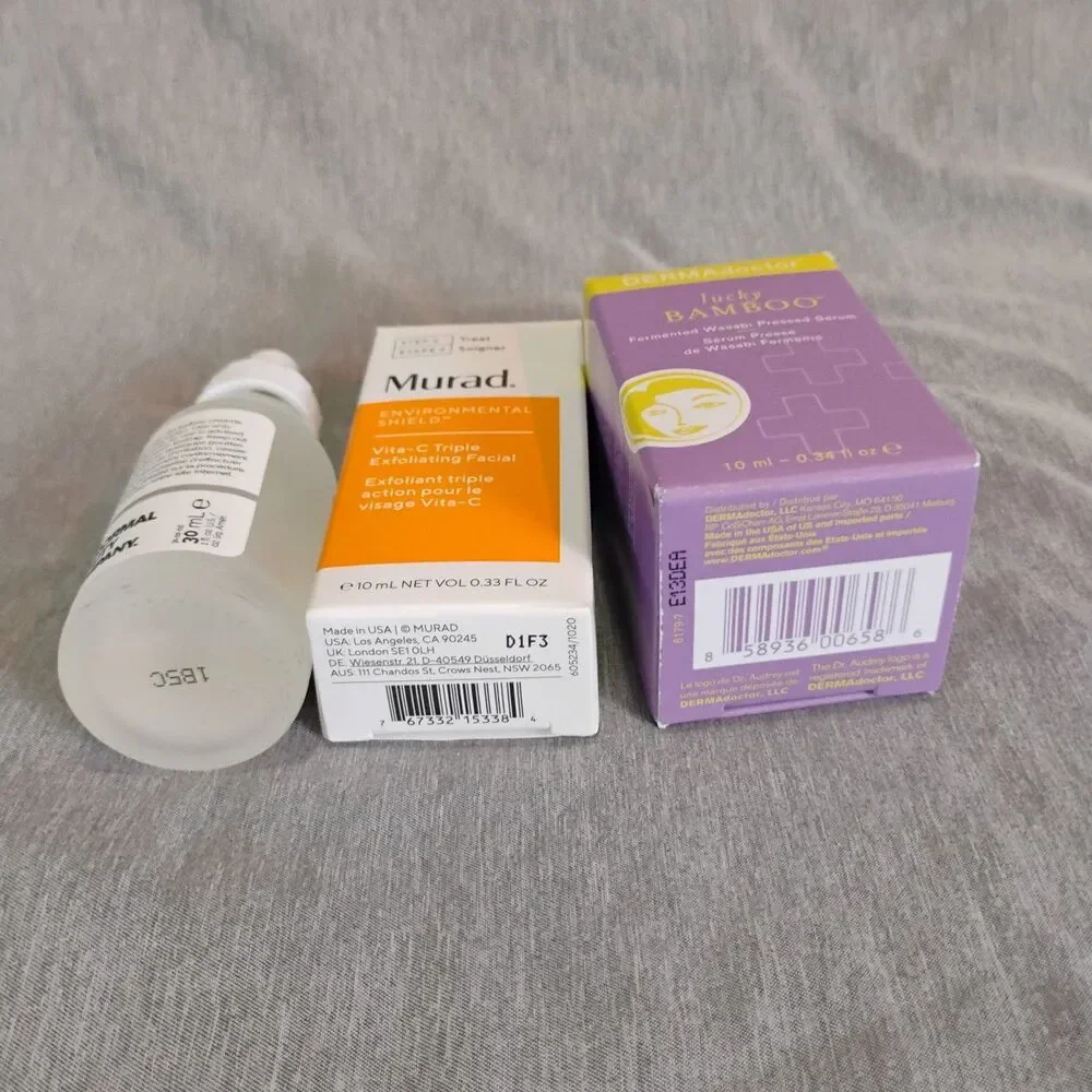 3 Pc Skincare Lot The Ordinary Hyaluronic Acid Murad Vita C DERMAdoctor Serum